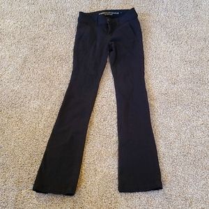 American Eagle Outfitters Super Stretch X size 2 long Trousers Black